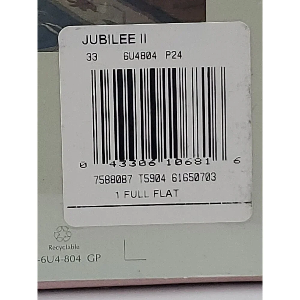 Jubilee Full‎ Flat Sheet - NOS/Percale 180 By Cannon/Made In USA/Bedding/Pink